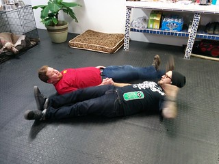 About to break a tie... by scissoring