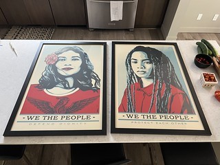 Art - Framin up some old prints for Kari