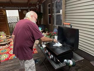 Getting the Blackstone seasoned