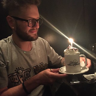 Birthday dessert with mom and rod