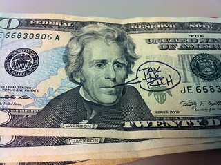 Politics - Just pulled this out of the ATM below campaign HQ, ha. P.S. we're trying.