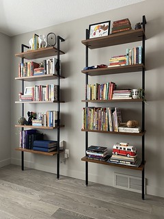 Covid-19 - Had to modify em a bit to make em fit, but we got some new office shelves