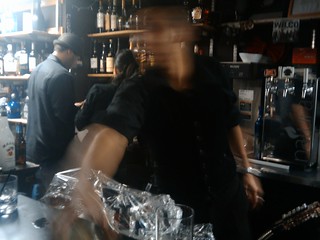 A secret employee bar behind the real bar.