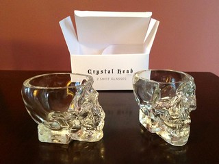 Art - Just got a super rad gift from Crystal Head vodka. Mini glass skulls!