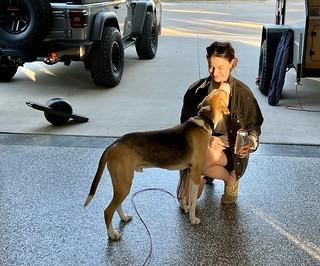 Emily just showed up on her one wheel