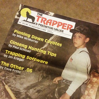 Using this issue of "Trapper" from my childhood treasure chest to light the grill and cook up som...
