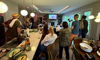 Watchin a little horse race at Evan’s house