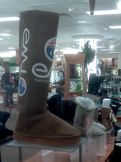 A Giant Emu Boot. I wanted to try it on pretty badly.