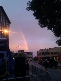 Rainbows behind Diverse's set at 80-35