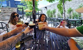 Drinks - Flynn getting the cheers shot