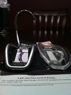 Bike hanger gift note