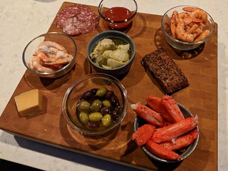 This is how Kari and I have been "making dinner" lately