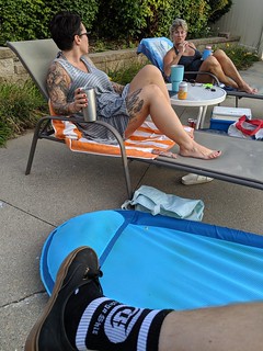 Taking advantage of the last weekend that the pool’s open with Corvette Karen