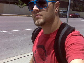 Golf - Walking through downtown - with my golf clubs, ha