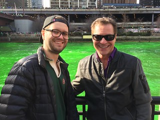 Watching the river get dyed with dad
