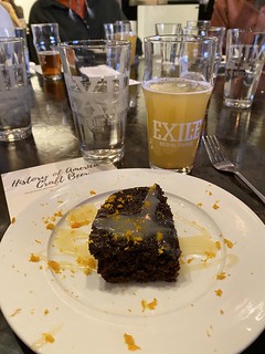 Beer - New England IPA with a gingerbread cake. A great pairing.