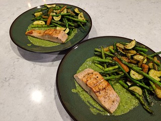 Made some salmon n stuff