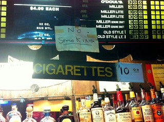 No smoking. Cigarettes $10.