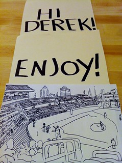 Art - This put a smile on my face today. Hand drawn by Cat Rocketship... Even the folders.