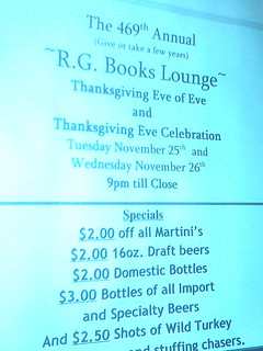 469th Annual R.G. Books Thanksgiving Eve Celebration