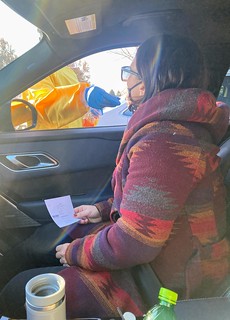 Gettin that nasal swab