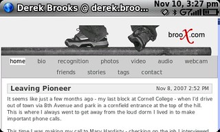 Tech - Screenshot from the Sidekick LX Browser