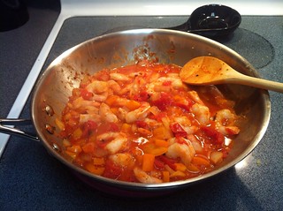Cooking - Cooking Greek orzo at home with Kari. I miss doing this.