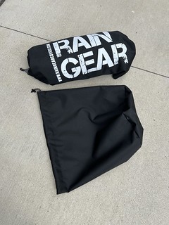 Managed to roll it up a little smaller than the way it came…