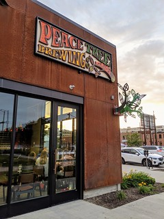 Havin a pint on a patio