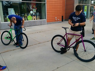 Bicycle - These local kids are making some rad powder coated fixies.