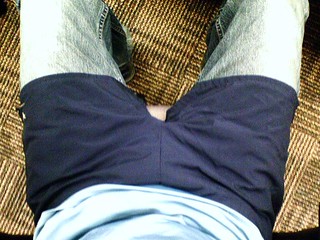 Rico left his gym clothes out so I put them on at work.