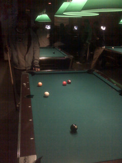 Nathan D - Actually playing pool at Stix, weird