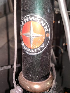 Bicycle - Schwinn Doubletime headbadge - mid 90s style, stamped for 1992 (or 1982 ... or 1972)
