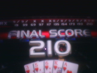 Final Score 210 with a flush