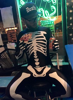 pizza - True life: I'm a skeleton. Eating pizza. And drinking Fanta.