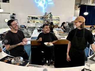 Talkin shit and learning about the dishes.