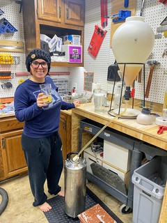 Homebrew - Keggin her Belgian White Ale, havin a taste