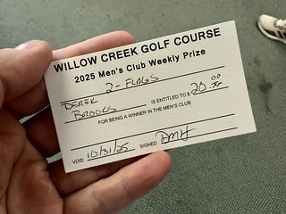 Willow Creek - Won 2 flags last week. Free golf tonight.