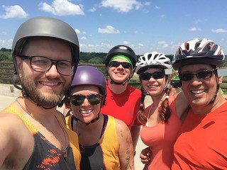 Biking - On the bridge