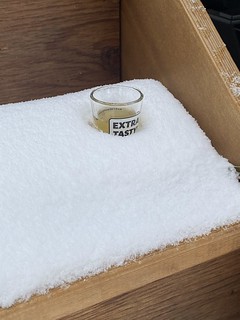 Covid-19 - Someone left a half shot of malört on my steps