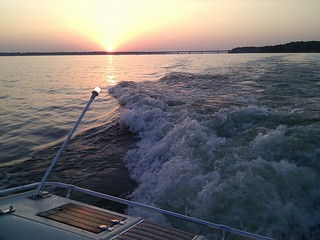 Sunset - Nice evening on the lake with Dustin, Kari, Red, n Marc