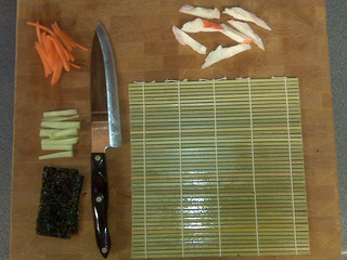 Sushi - Attempting to make mini sushi rolls