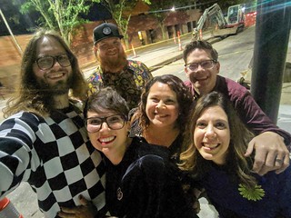 Birthday dinner crew