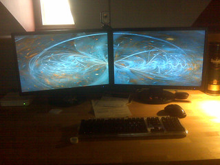 Tech - Electric Sheep Spanning 2 Monitors