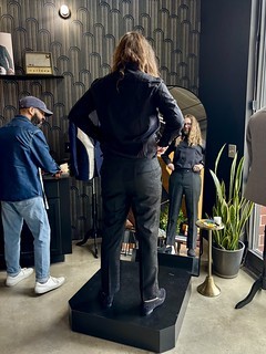 Trying on these fancy new clothes