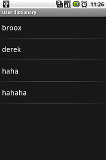 Tech - My android autocorrect dictionary, haha
