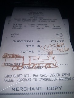 Rico told me to sign my receipt as "a choo choo"