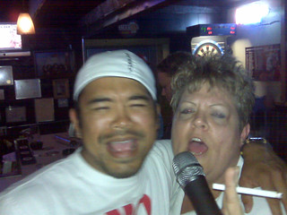Nathan D - Nathan singing karaoke with some chick