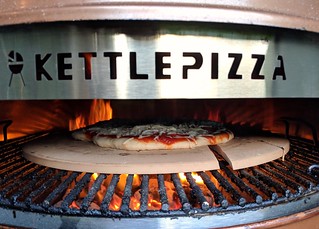 pizza - Apparently the grill is a little too hot for this pampered chef stone