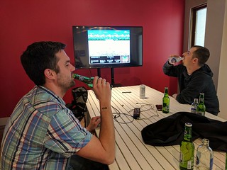 We came to gravitate to play video games and take a break from drinking...